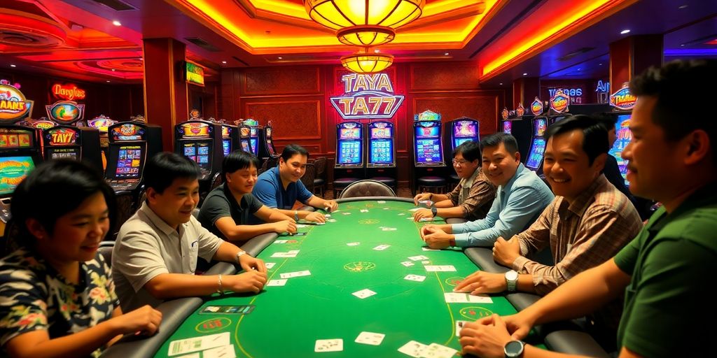 Players enjoying a lively game at Taya 777 Casino.